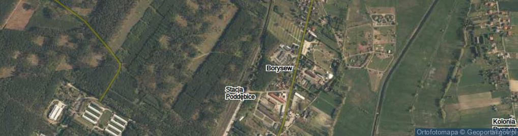 Zdjęcie satelitarne Stacja Poddębice ul.